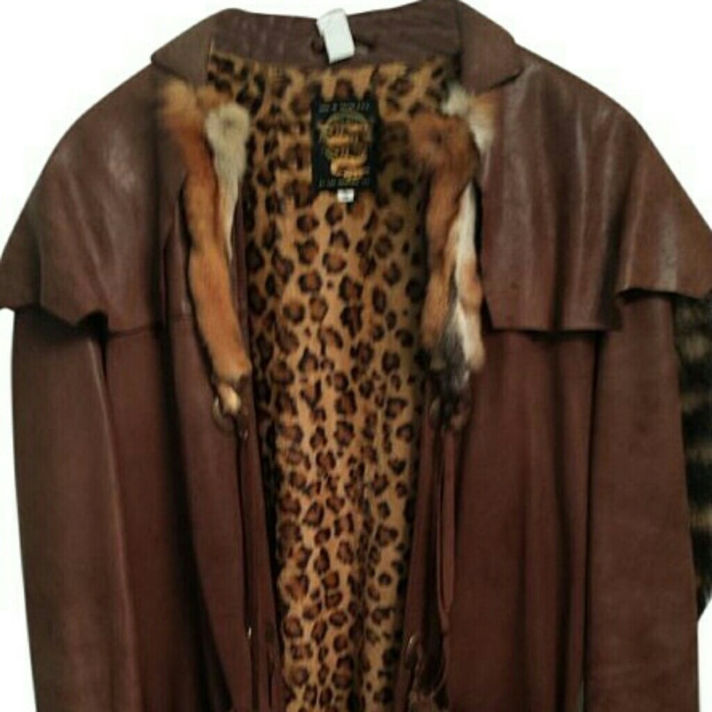 Vintage Women's Fox Run Leather Fringe Jacket